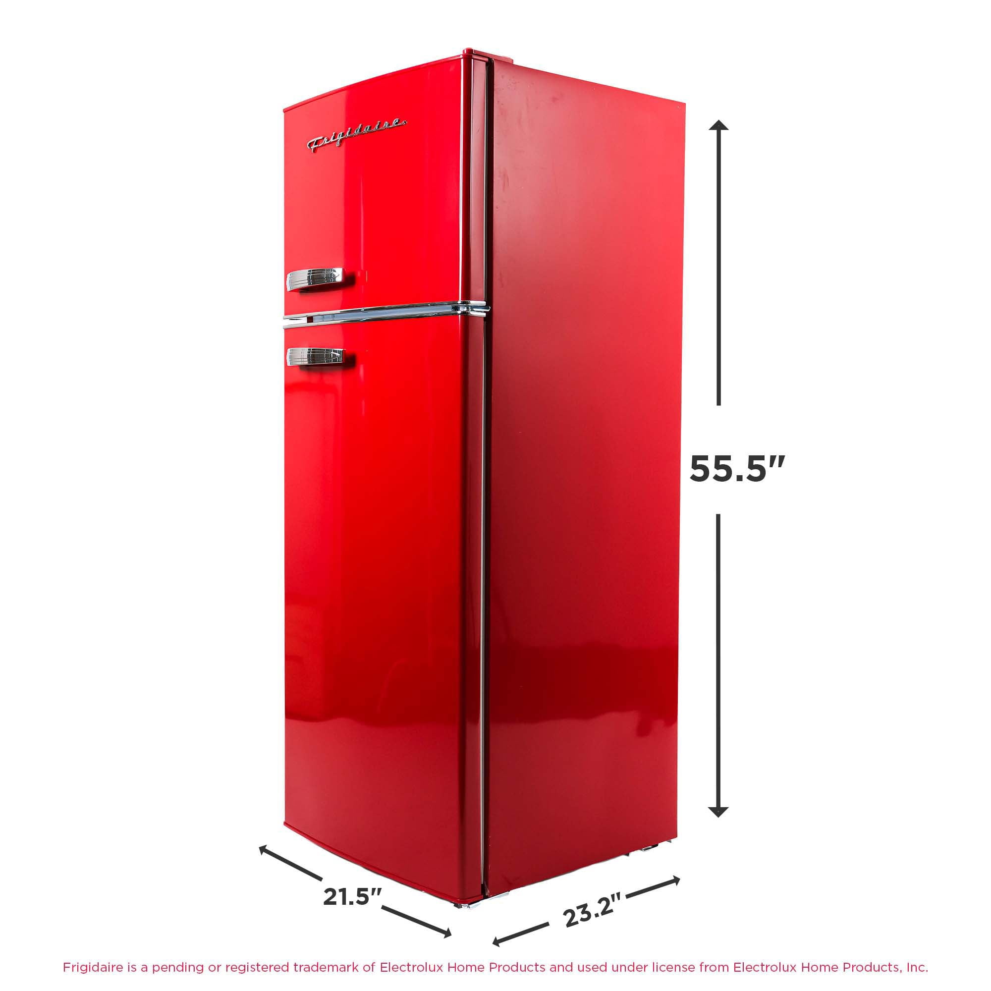 Frigidaire 7.5 Cu Ft. Retro Refrigerator, Top Mount Compact Fridge, Red