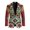 Ethnic Geometric Print, variant on Aztec Geometric Suit Separates Coat, One Button Polyester Blazers for Men, Formal Wedding Party Wear
