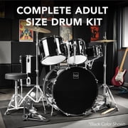 Best Choice Products 5-Piece Beginner Drum Set w/ Snare, Bass, Toms, Cymbal, Hi-Hat, Sticks Drum Pedal - Cherry Sunburst