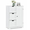 thumbnail image 2 of Armario de Suelo Costway para Baño 3 cajones 1 armario 60 x 30 x 81cm blanco, 2 of 10