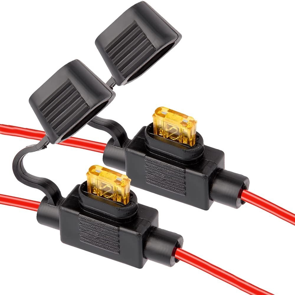 100 Pack 18 Gauge APM / ATM MINI Blade Inline Fuse Holder Car Truck Marine Boat