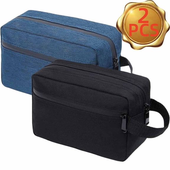 Travel Toiletry Bag, Water-Resistant Hanging Toiletries Organizer, 2 Pcs