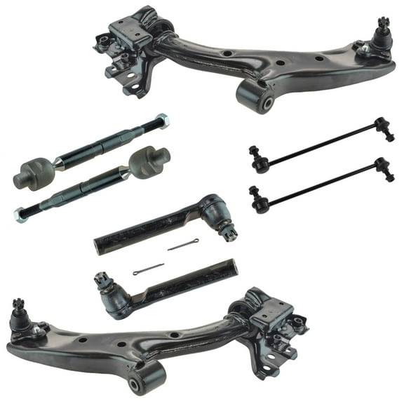 TRQ 8pc Kit Tie Rod End Control Arm Ball Joint Sway Bar Link LH RH for 07-11 CRV PSA59575 Fits select: 2007-2011 HONDA CR-V