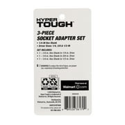 (3 pack) Hyper Tough 3-Piece Quick Connect Socket Adapter Set AU85043K, Socket Wrench and Set Type, New Condition