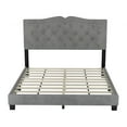 thumbnail image 4 of Euroco Upholstered Queen Size Platform Bed for Living Room, Gray, 4 of 7