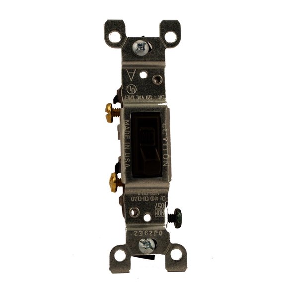 Interruptor Leviton 1451-2, 15 amperios, 120 V, marrón