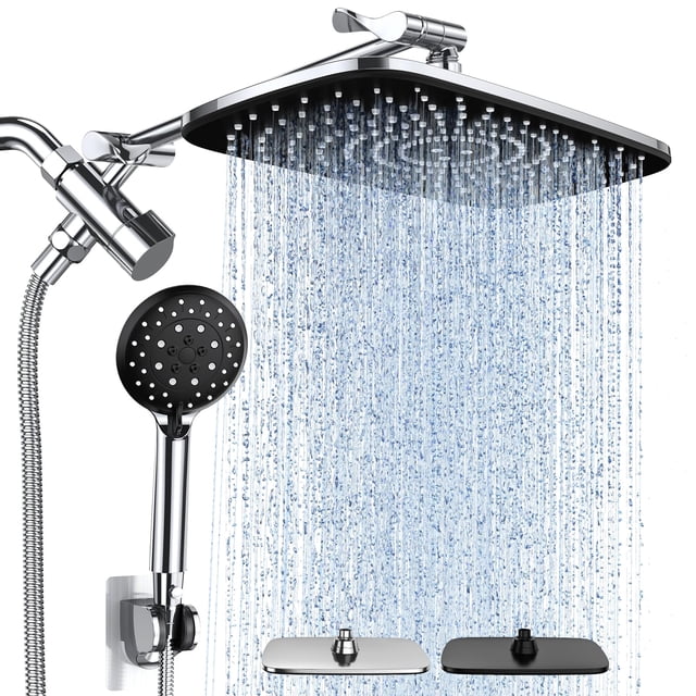 Cabezal de ducha Combo Veken High Pressure Rain con brazo de extensión