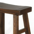 thumbnail image 3 of Reggie Counter Stool Set of 2, Saddle Seat Mocha Brown Mahogany, 3 of 5