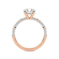 thumbnail image 3 of IGI Certified 3 Carat Princess Shape Lab Grown Diamond Engagement Ring | 14K Rose Gold | Majestic Love Diamond Accent Ring | FG-VS1-VS2 Quality Friendly Diamonds, 3 of 5