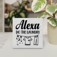 thumbnail image 4 of Zomyto 5"x5" Country Laundry Room Wood Box Sign Decor Desk Sign Alexa Do the Laundry Wooden Box Block Sign, 4 of 5