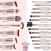 Makeup Brushes Sets, BESTOPE USTAR 20PCs Makeup Brushes Premium Synthetic Concealers Foundation Powder Eye Shadows Makeup Brushes with Champagne Gold Conical Handle