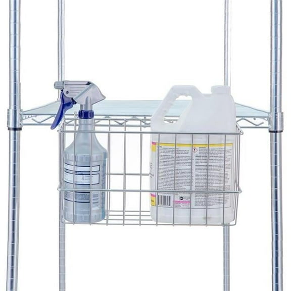 R&B Wire Products  Accessory Basket for Linen Carts & Shelving Units