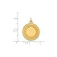 thumbnail image 3 of 14k Yellow Gold Anniversary Pendant Necklace for Women or Unisex with Geometric Accents, Round Romantic Jewelry for Love and Relationship Milestones, Modern Sentimental Style, 3 of 6