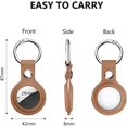 thumbnail image 3 of Funda protectora de cuero brillar para AirTag marrón, 3 of 5