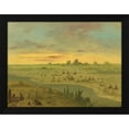 thumbnail image 2 of George Catlin 24x19 Black Modern Wood Framed Wall Art Titled - Encampment of Pawnee Indians at Sunset, 2 of 6