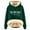 Dark Green, variant on Womens Hoodies Lined Funny Letter Print Pullover Hooded Warm Comfortable Fall Casual Daily Wear Playful Stylish Hoodies