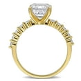 thumbnail image 4 of Created Forever Women's 3 1/4ct TW Lab Grown Diamond 14k Yellow Gold Emerald Engagement Ring, 4 of 8