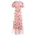 thumbnail image 3 of Diconna Femmes Motif Fruit Robe Longue, Taille Svelte Robe Coupe Ample, 3 of 5