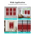 thumbnail image 6 of Window Privacy Film, Wine Red Stripes UV Sun Blocking Window Tint Film Heat Control One Way Blackout Window Film, Farmhouse Modern Vertical Lines Non Adhesive Static Cling Window Sticker 23.6x78.7 In, 6 of 7
