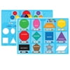Smart Poly™ Learning Mats, 12" x 17", Double-Sided, Colors & Shapes, Pack of 10