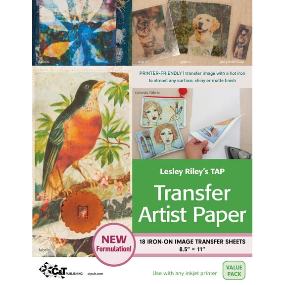 Lesley Riley's Tap Transfer Artist Paper 18-Sheet Pack: 18 Iron-On Image Transfer Sheets 8.5 X 11 (Other)