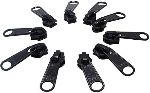 YKK Nylon Coil Zipper Tape # 10 Navy 5 yards with 5 Black Zipper Sliders 