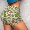 thumbnail image 4 of Logiee Finger Lime Fruits Print Women's Biker Shorts,Workout Gym Shorts,Scrunch Shorts,Tummy Control Hidden Scrunch Running Yoga Shorts-, 4 of 8