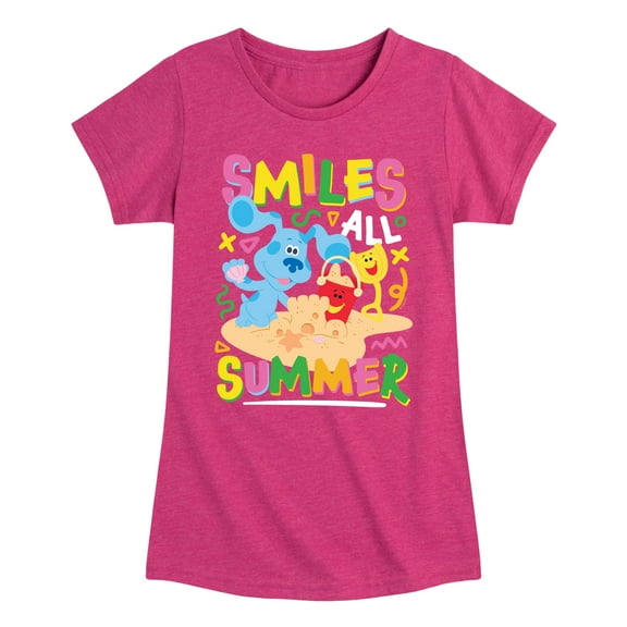 Blue's Clues & You! - Smiles All Summer - Toddler & Youth Girls Short Sleeve Graphic T-Shirt