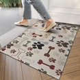 thumbnail image 4 of Paw Prints and Bones Door Rugs,Washable Non Slip Door Mats Indoor,Decorative Door Mats,Entry Mat Indoor for Entrance,Bedroom,Kitchen,Bathroom,17"x30", 4 of 6