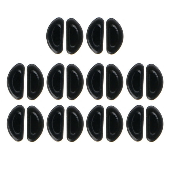 JUNTEX 10 Pairs Self Adhesive Thin Soft Silicone Nosepads Non-Slip Eyeglass Nose Pads Glasses Support Nose Pads Easy to Use