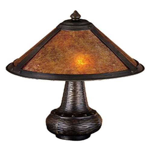 Meyda Tiffany Rustic Van Erp 14'' H Table Lamp with Cone Shade