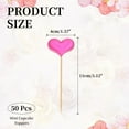 thumbnail image 2 of Uxcell Heart Cupcake Toppers Love Heart Cake Toppers Mini Cupcake Picks, Fit for Birthday Party Cake Decorations Purple, 2 of 7
