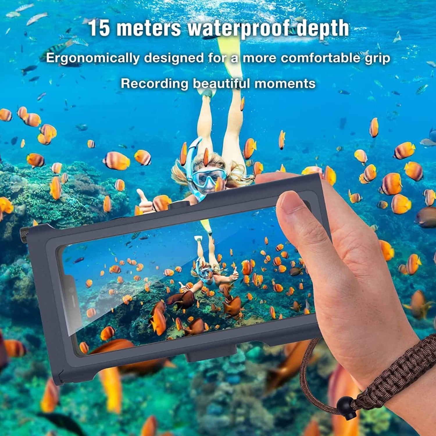 SHELLBOX Swimming 15M Waterproof Phone Cover Surfing Underwater Diving For iPhone/Samsung