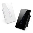 thumbnail image 4 of WiFi Smart Wall Switch 3 Gang Smart Touch Sensor LED Light Switches Smart Home Alexa Google Home Control White US Plug, 4 of 5