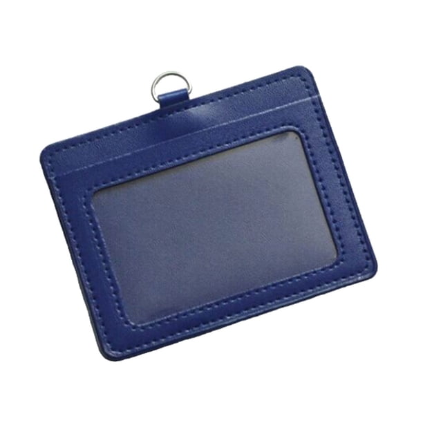 Matsuzay 10 fundas protectoras para tarjetas de identificación, fundas multifuncionales para tarjetas de autobús Carpetas de archivos Horizontal/Azul oscuro