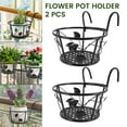 thumbnail image 1 of POINTERTECK Hanging Railing Planters Art Hanging Basket Metal Flower Pot Holder Iron Potted Plant Rack Fence Pot Stand, 1 of 9