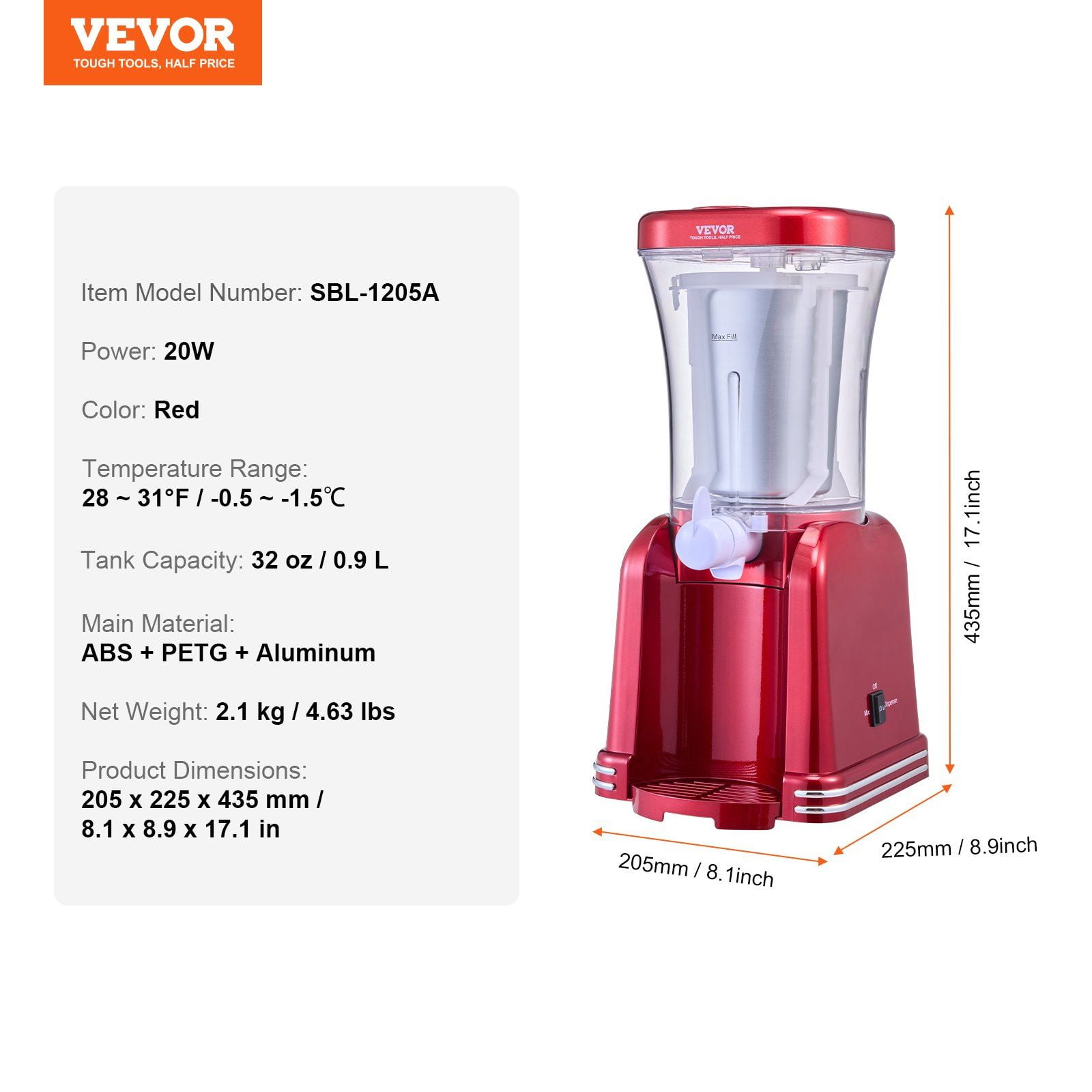 Frozen Drink Maker Slushy Machine for Home 32oz Margarita Slush Maker for Smoothies Cocktails and Iced Drinks