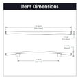 thumbnail image 5 of Belwith Keeler B075320 Olivet 8-13/16" Center To Center Organic Curved Cabinet Bar Handle, 5 of 7