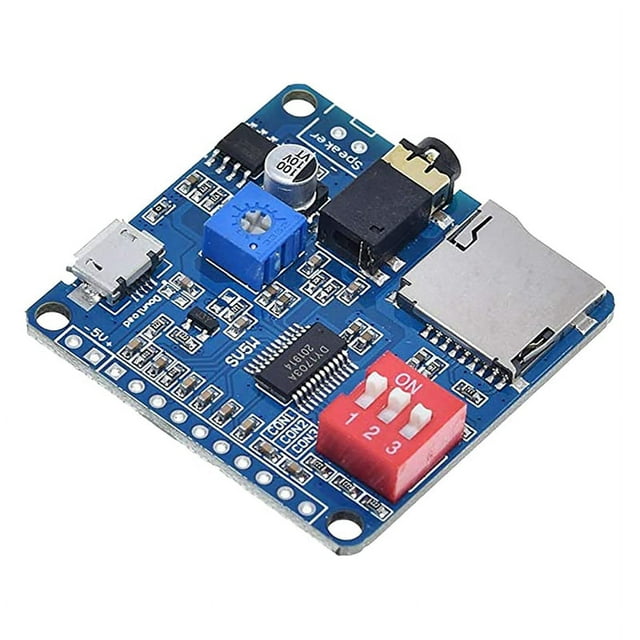 DY-SV5W MóDulo de ReproduccióN de Voz para Reproductor de MúSica MP3 Amplificador de ReproduccióN de Voz Tarjeta SD/TF de 5W Disparador de E/S UART Integrado
