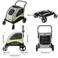 thumbnail image 3 of BingoPaw Heavy Duty Dog Travel Stroller Pet Foldable Jogger Wagon with Back Front Door for Small Medium Large Dog, 3 of 11