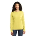 thumbnail image 1 of Port & Company Camiseta de algod?n de manga larga para mujer 4XL Amarillo Puerto & Compa??a LPC54LS, 1 of 1