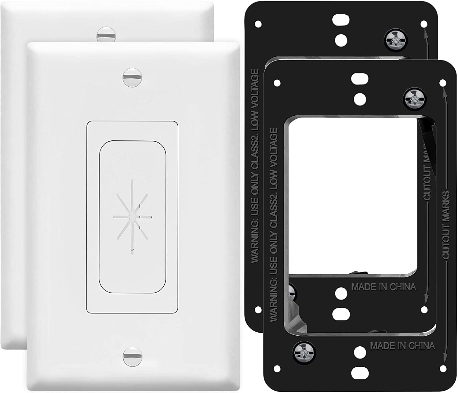 TOPGREENER Flexible Rubber Wall Grommet Insert with Decorator Wall