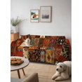 thumbnail image 6 of Boho Vintage Couch Cover for 2 Cushion Sofa, Brown Ethnic Middle Century Geometric Washable Loveseat Sofa Covers Slipcover for Sectional Sofas L-Shaped, Couch Throw Cover 71"x118", 6 of 9