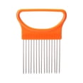 thumbnail image 1 of Creative Tools Onion Plug Stainless Steel Onion Needle Floss Needle Fruit and Vegetable Slice Holder (Orange), 1 of 8