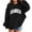 Black, variant on Tiijoy Girls Los Angeles Print Hoodie Loose Pullover Hooded Sweatshirt, Sizes 3-4T
