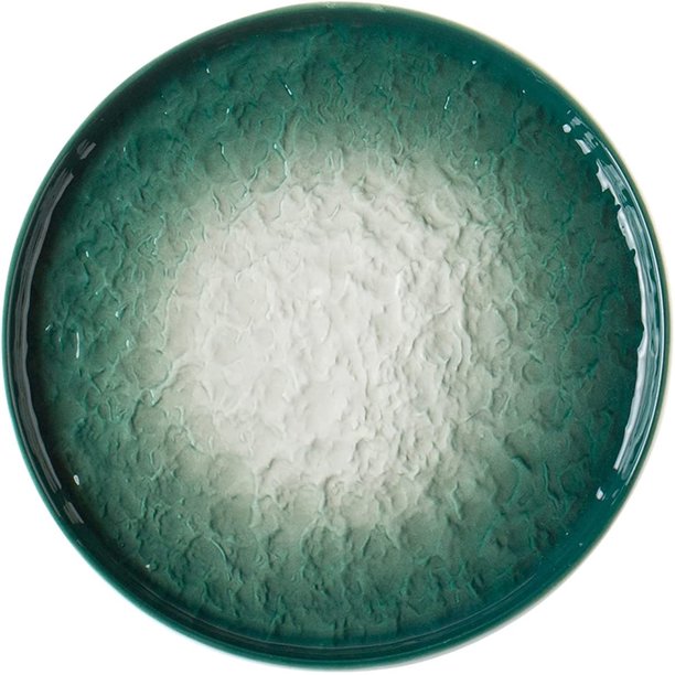 DanceeMangoo Gradient Ocean Style Porcelain Dinner Plate, 8Inch Snack Plate, Dessert Plate