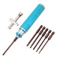 thumbnail image 1 of Aluminum RC Hex Screwdriver Tools Kit Ergonomic Design Durable RC Car Model Repair AccessoryBlue, 1 of 4