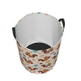 thumbnail image 3 of Balery Forest Squirrel Nuts Round Laundry Basket with Handles Waterproof Freestanding Laundry Hamper for Clothes Toys in the Dorm and Family-Medium, 3 of 8