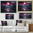 thumbnail image 4 of Designart "Reflection Of The Full Moon On The River In Purple" Abstract Landscape Floater Framed Wall Art Prints, 4 of 5