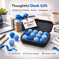 thumbnail image 3 of 12PCS Magnetic Fidget Balls with Storage Case, Silicone Fidget Toys for Adults & Teens, Quiet Desk Stress Relief, Blue, 3 of 6